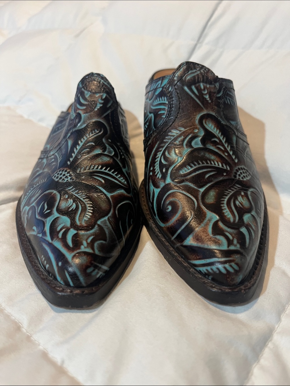 Patricia Nash Floral Cowgirl Boot Slides - Picture 2 of 6